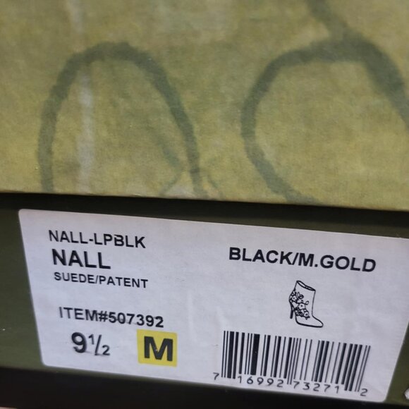 J. Renee Women's Nall Boot 9.5 B(M) US Black-Gold-Suede - Picture 3 of 3